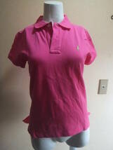 RALPH LAUREN ラルフローレン サイズM ポロシャツ カットソー トップス ピンク レディース メ15774_画像1