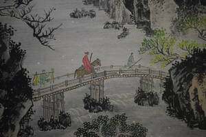 Art hand Auction [Inconnu] //Auteur inconnu/Peinture de portrait de paysage/Paysage enneigé/Portrait/Cheval/Peinture chinoise/Parchemin suspendu Hotei-ya HK-51, peinture, Peinture japonaise, paysage, Fugetsu