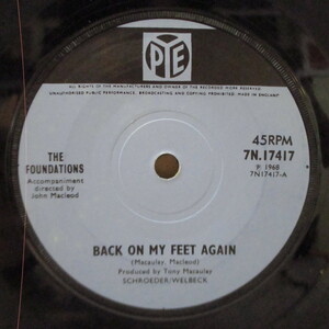 FOUNDATIONS-Back On My Feet Again (UK Orig.Black Bar Lbl.Fla