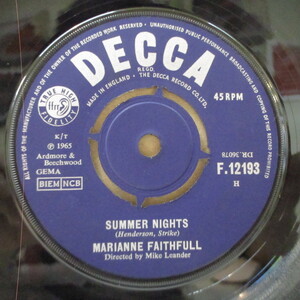 MARIANNE FAITHFULL-Summer Nights (UK Orig.7)