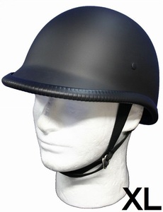 装飾用ハーフヘルメット　タイプ：ジョッキー　HA-03－マットブラック－サイズXL