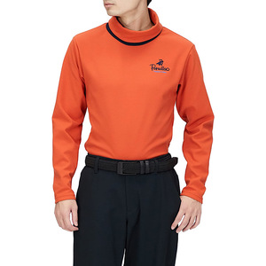 新品 パラディーゾ 長袖 タートルネックシャツ Lサイズ オレンジ XSM51F 税込9,000円 吸汗速乾 UVカット 蓄熱保温 メンズ ゴルフウェア