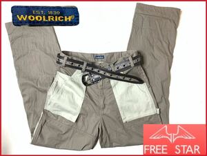 ★WOOLRICH★M 80cm w31位　ワークパンツ ウールリッチ ベイカーパンツ サイドポケット カーキ グリーン グレー系 ペインターパンツ