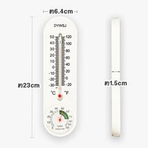 アナログ温度湿度計 壁掛け式 温度計 湿度計 摂氏/華氏 電池不要 大きい数字 快適度表示 インテリア 家庭 職場 学校 温室 _画像7