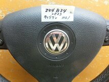 VW ティグアン ハンドル 平成21年 ABA-5NCAW レザー ホーンパッド付 ステアリングホイール 2009y トラック＆フィールド 10.5万k_画像7