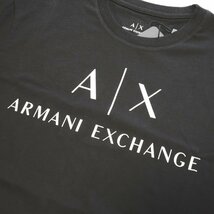 22SS◆最新◆アルマーニ◆装いを格上げする メゾンの 黒 ロゴT A|X デカロゴ ARMANI EXCHANGE クルーネック 半袖 TシャツL エクスチェンジ_画像4