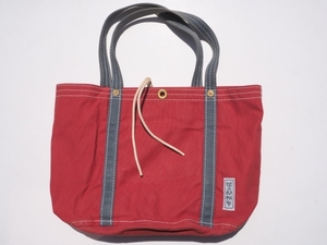  confidence Saburou canvas .. cord attaching red x gray color tote bag size 29X43X21. about 