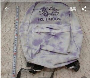 【新品】フルーツオブザルーム キッズ リュック 鞄 紫 パープル タイダイ風 リュックサック