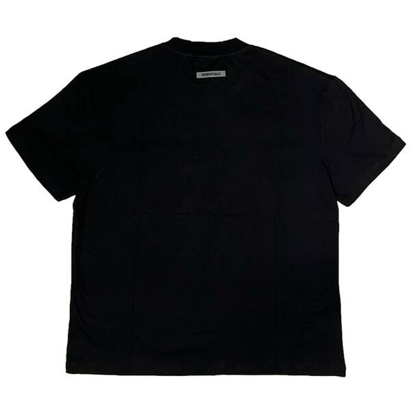 [並行輸入品] FEAR OF GOD FOG ESSETIALS エッセンシャルズ フロント 3Dロゴ 半袖 Tシャツ (ブラック) (M)