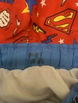 古着 スーパーマン superman　水着 110cm 男の子　子供　キッズ　KIDS toraショートパンツ レッド　赤_画像3