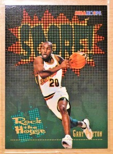 GARY PAYTON (ゲイリーペイトン) 1996 ROCK THE HOUSE トレーディングカード 【NBA シアトルスーパーソニックス Seattle Supersonics】