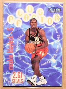 MOOKIE BLAYLOCK (ムーキー・ブレイロック) 1998-99 FLEER PLUS FACTOR トレーディングカード 145 【NBA,HAWKS,アトランタホークス】