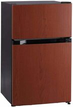 アイリスプラザ 2ドア 冷蔵庫 ダークウッド PRC-B092D-M 87L 幅47.5cm 右開き_画像1