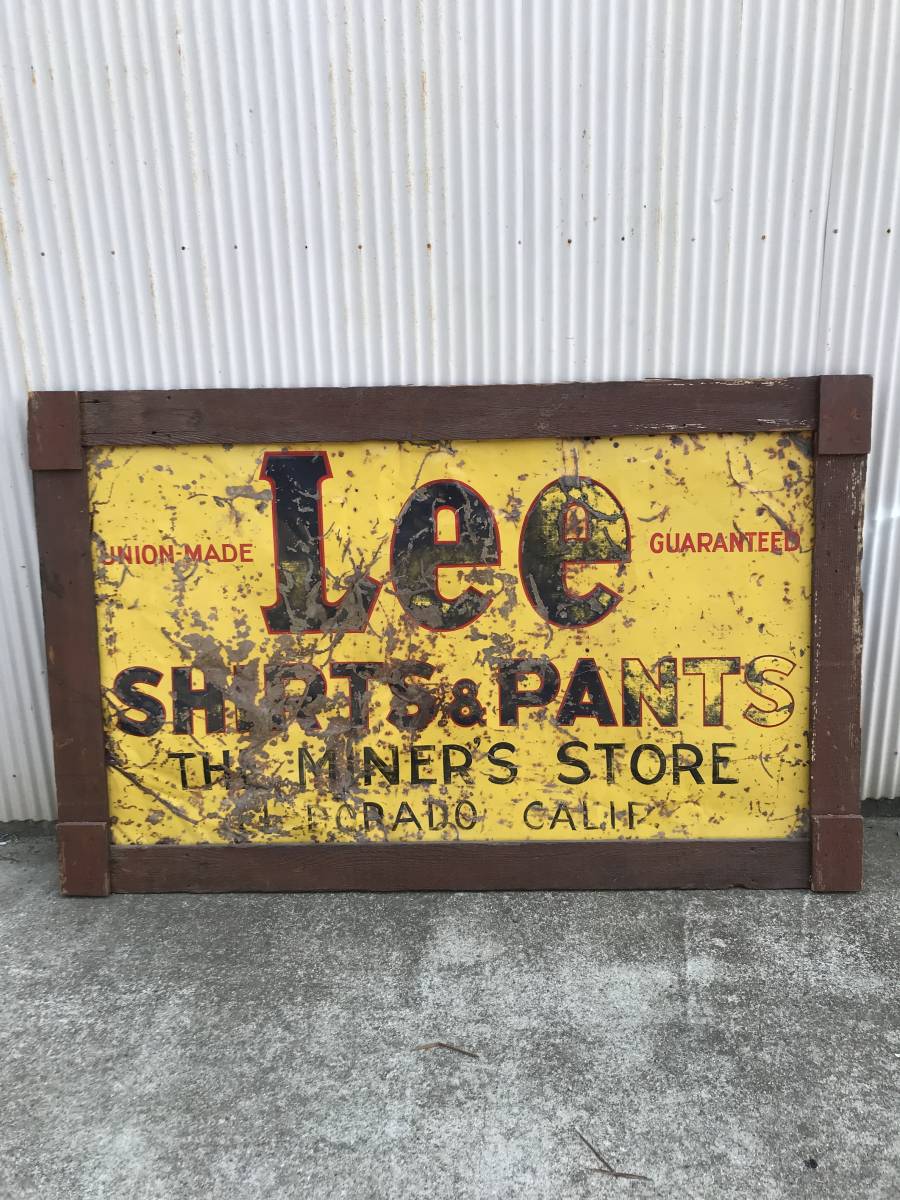 貴重 非売品 リー Lee 店頭用 木製 看板 販売促進用-