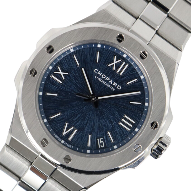 することにしました ショパール Chopard アルパイン イーグル ラージ 298600-3001 ブルー文字盤 未使用 腕時計 メンズ  宅配通配送:756328円 腕時計 (アナログ)