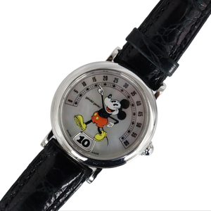 jelarudo*jentaGerald Genta retro фэнтези Mickey Mouse G3622 белый ракушка наручные часы женский б/у 