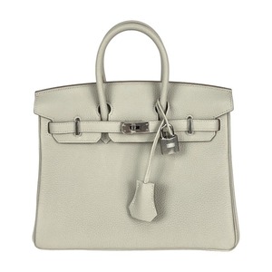 Hermes Hermes Birkin 25 U жемчужная серая сумочка