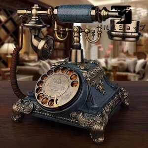  feeling of luxury full load! antique Vintage Vintage high class antique style dial type telephone vessel analogue type telephone machine power supply un- necessary machine & electronic 