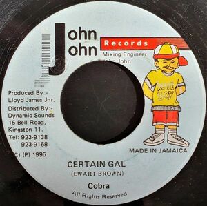 ジャマイカ7 Mad Cobra Certain Gal NONE John John Records /00080