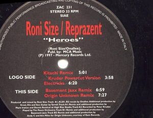 伊12 Roni Size / Reprazent Heroes ZAC231 Zac Records /00250