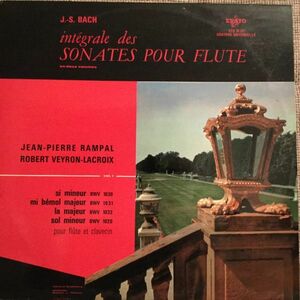 仏LP J.S. Bach / Jean-Pierre Rampal / Robert Veyron-Lacroix Les Sonates Pour Flute Vol.1 STU70121 ERATO /00260