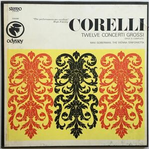 米3discs LP Corelli, Max Goberman, The Vienna Sinfonietta Twelve Concerti Grossi, Opus 6 Complete 3235002 ODYSSEY /00780