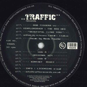 英12 Rob Tissera Vs Vinylgroover & The Red Hed Beautiful (Like You) TR005 TRAFFIC /00250