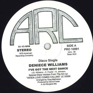 米12 Deniece WILLIAMS I've Got The Next DANCE PRO10991 ARC プロモ /00250