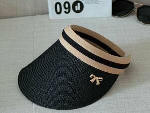 UV ультрафиолетовые лучи меры козырек соломенная шляпа колпак * Golf ③ чёрный черный 