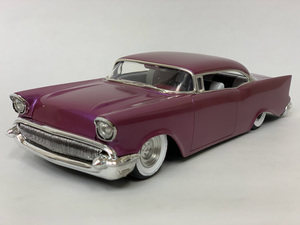 57 Chevy Bel Air Chop Top Custom ベルエア チョップトップ カスタム 1/25＊Hot Rod Kustom Lowrider ホットロッド ローライダー レベル