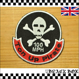 英国 インポート ワッペン パッチ Ton Up Pirate CAFE RACER カフェレーサー ROCKERS ロッカーズ 59 TON UP BOYS バイク uk GB 310