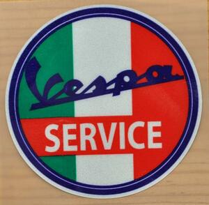 反射 ステッカー シール PIAGGIO イタリア 国旗 vespa service ベスパ ヴェスパ 鉄スク スクーター MODS モッズ PUNK