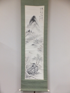 Art hand Auction ◎[Authenticity Guaranteed] Umeoka Onodera Landscape Painting Nangain Doujin Collector's Item (Umedaku Aoki Yamamoto Baisou Goun Nishimura) Mie Prefecture Any number of hanging scroll works can be bundled together, painting, Japanese painting, landscape, Fugetsu