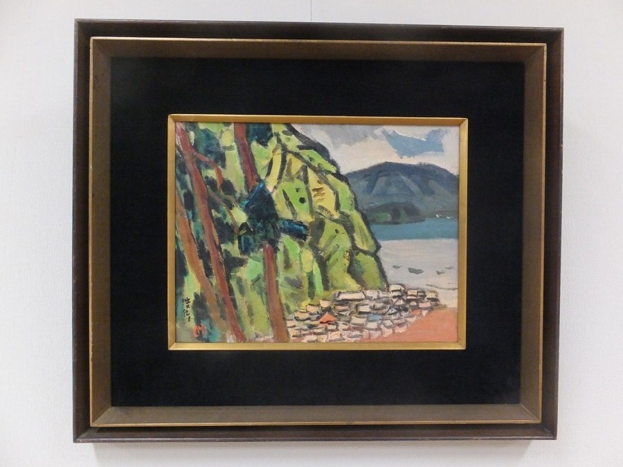 [Authentic Guarantee] Hiroyuki Mitsuyasu's Handwritten Izu Eura Landscape Fukuoka Prefectural Museum of Art Fukuoka Prefecture, Painting, Oil painting, Nature, Landscape painting