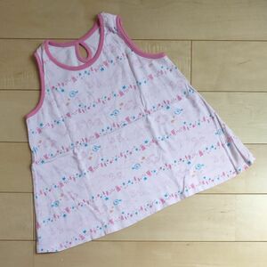 ユニクロ　ディズニーピクサー　女の子　100★ノースリーブTシャツ★ピンク キッズ夏服トップス