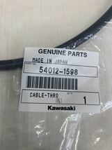 WA92 未使用　Kawasaki カワサキ　CABLE THROTTLE　ケーブルスロットル　54012-1598 純正　GENUINE PARTS バイク　パーツ　部品　KX125-L1_画像3