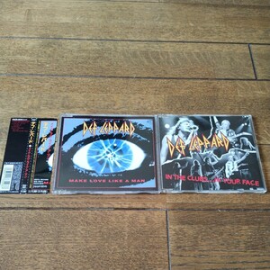 デフ・レパード　def leppard make love like a man in the clubs 2枚セット