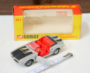 ▲(R505-B232)CORGI TOYS コーギー No.343 ポンティアック ファイヤーバード PONTIAC FIREBIRD WHIZZWHEELS ヴィンテージ ミニカー当時物