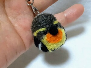 Art hand Auction 羊毛フェルト ハンドメイド コロコロ野鳥 キビタキちゃん ストラップ, おもちゃ, ゲーム, ぬいぐるみ, 羊毛フェルト