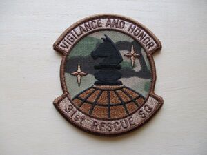 【送料無料】アメリカ空軍VIGILANCE AND HONOR 31st RESCUE SQパッチ ワッペン/patch嘉手納エアフォースAIR FORCE米空軍USAF米軍PACAF M82