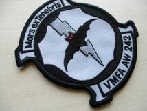 【送料無料】アメリカ海兵隊242 SQUADRONパッチVMFA-242ワッペン/batsコウモリ岩国基地patch米海兵隊USMC LightningIIステルス戦闘機 M81_画像2