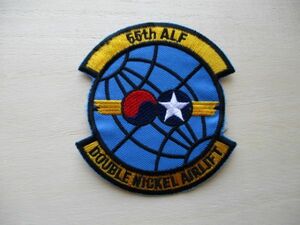 【送料無料】アメリカ空軍55th ALF DOUBLE NICKEL AIRLIFT太平洋空軍 第55空輸小隊パッチPACAFワッペン/patch AIR FORCE米空軍USAF M82