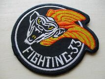 【送料無料】アメリカ海軍VF-33第33戦闘飛行隊TARSIERSパッチ刺繍ワッペン/patchネイビーNAVY米海軍USN米軍USミリタリー M83_画像2