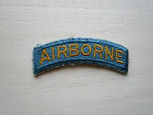 【送料無料】アメリカ陸軍エアボーン タブAirborne Tabパッチ刺繍ワッペン/ティールブルーpatchアーミーARMY米陸軍USA米軍USミリタリー M83