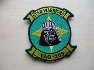 【送料無料】アメリカ海軍VAQ-209電子攻撃飛行隊Star Warriorsパッチ ワッペン/ダースベイダーpatchネイビーNAVY米海軍USN三沢基地 M86