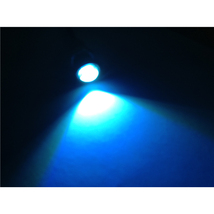 【送料一律120円】 LED イーグルアイ 黒ボディ アクアブルー 2個セット 12V アルミ合金 LEDスポットライト デイライト 水色 スポットライト_画像1