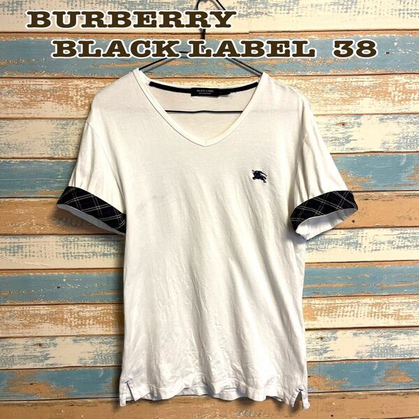 Burberry バーバリーブラックレーベル tシャツ ノバチェック ホースロゴ