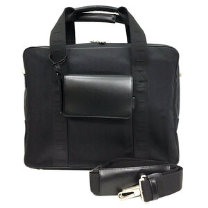 dunhill Dunhill briefcase business bag shoulder bag 2WAY black black men's back aq7857