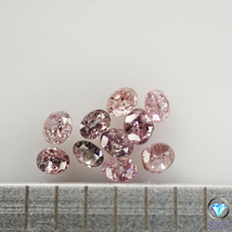 トレジャーG)【お買い得品 10ピースセット】 小さな天然ピンクダイヤモンド メレ Pink ピンクダイヤ Fancy等 ルース　[Lo-DNo12_10d]_画像3
