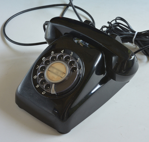  black telephone 600-A1 1967 year 12 month Japan electro- confidence telephone . company Junk [T013]